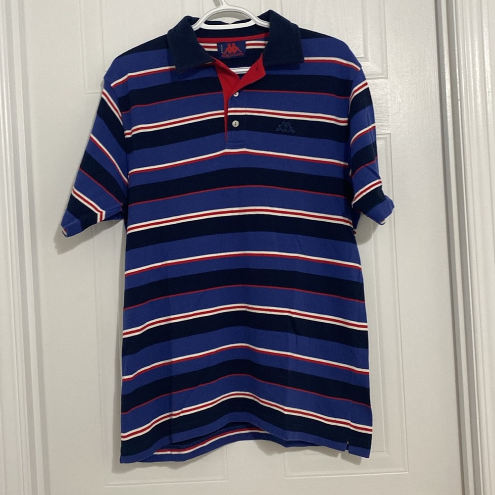 Robe Di Kappa men’s Striped Polo Shirt Embroidered Logo Size M ( 57 )